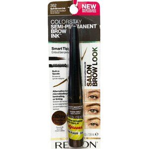 Revlon ColorStay Semi Permanent Brow Ink 352 Soft Brown 3 Day Wear NEW Sealed